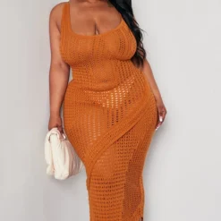 Plus Robe Longue En Maille Tricot Rouille à Dos échancré -Jolie Vêtue Soldes Magasin 3d3c99f0efd2abe2c111514eeebfe0f7cdb6cf14 cne0651 3