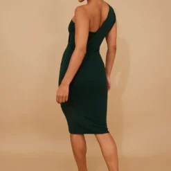 Robe Mi-longue Drapée Vert émeraude Asymétrique 8 Robe Mi-longue Drapée Vert émeraude Asymétrique -Jolie Vêtue Soldes Magasin 3d9531a2e741e3917597e8cf23155e9fff336665 cnb1887 2