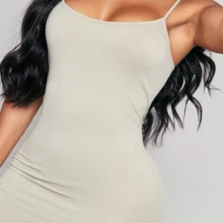 Shape Robe Longue Stretch Gris Pierre Sans Coutures à Bretelles -Jolie Vêtue Soldes Magasin 3dba91dbbf726913de41158992f3c17caa29e1b6 cnd5154 4