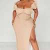 Plus Robe Mi-longue Champagne Pailletée Volantée à Col Bardot En Organza -Jolie Vêtue Soldes Magasin 3e11e03cc68cef9827365640bc25267020f5bbc4 cna8272 1