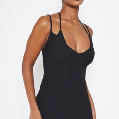 Robe Moulante Douce Noire Detail Buste à Bretelles Et Dos Nu Noué -Jolie Vêtue Soldes Magasin 3e585d293a79b41c6f65c6c0a571a7ff88389070 cnd5949 1