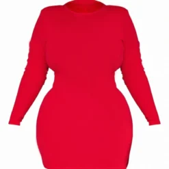 Plus Robe Moulante Rouge Fendue à épaulettes -Jolie Vêtue Soldes Magasin 3e8551cb36152fcf8415be4fa68568ea0bf7b8d6 cnc5163 5