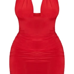 Plus Robe Très Moulante Froncée Rouge à Dos Nu Et Armatures -Jolie Vêtue Soldes Magasin 3e8d0392799ee6e383f4dd071575bd1a89a5cf6b cmy6063 6