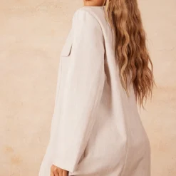 Robe Blazer Effet Lin Gris Pierre à Boutons écaille -Jolie Vêtue Soldes Magasin 3fbb73536f630edb0995521c45bf688cbb66b506 cmw6635 2