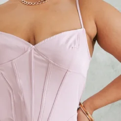 Plus Robe Moulante Rose Cendré Détail Bretelles -Jolie Vêtue Soldes Magasin 407a3fac085fa09ec7cf259b5d904bf926dc30f3 cnd4872 4