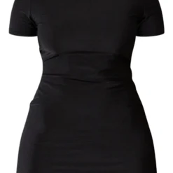 Shape Robe Moulante Noire Style Disco Sculpt à Manches Courtes -Jolie Vêtue Soldes Magasin 4086b2274c2038c9f19eb3acec57144de457e532 cnb0871 5