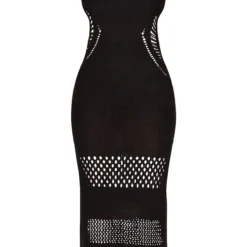 Petite Robe Longue Noire En Maille Crochet à Décolleté Plongeant -Jolie Vêtue Soldes Magasin 40c160ec07b790b030888e51dfcafa63e149f17f cmr8373 6