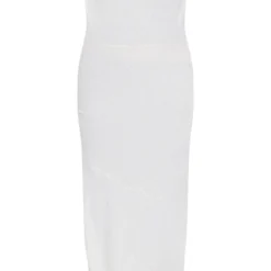 Robe Longue Blanche Transparente Texturée à Bretelles Et Col Bénitier -Jolie Vêtue Soldes Magasin 410713b32e84ffade962f80c7acd2cbb1a51abd7 cne1858 5