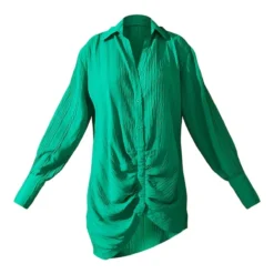 Robe Chemise Verte Froncée Devant Texturée à Manches Longues 13 Robe Chemise Verte Froncée Devant Texturée à Manches Longues -Jolie Vêtue Soldes Magasin 41816ce7bd8177997b3ee4016b261bc7f85f4b1c cms6968 6