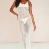 Robe Bustier Longue Avoine En Maille Crochet Lacée Devant -Jolie Vêtue Soldes Magasin 419b924f9ce356bd890b8e24f71cec89167300f8 cne6289 1