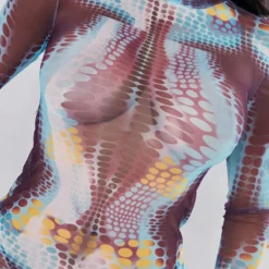 Shape Robe Mi-longue En Mesh à Pois Verts -Jolie Vêtue Soldes Magasin 423006c2fc0423948fd4332023ed5a00f6a53dae cnd2683 4