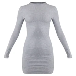 Robe Moulante En Jersey Gris Chiné à Dos Nu Noué Et Manches Longues -Jolie Vêtue Soldes Magasin 428766d46b69fcc9b2316f8d535d8e92a346586d cnd1259 5