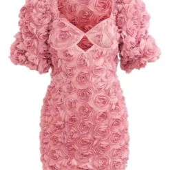 Robe Moulante Vieux Rose Appliquée à Col Bardot Et Détail Bonnets -Jolie Vêtue Soldes Magasin 42d86cc2c53d414f6957802ea186ed2af96972f1 cnd2176 5
