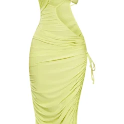 Shape Robe Mi-longue Moulante Vert Citron Découpée Froncée Sur Le Côté à Bralette -Jolie Vêtue Soldes Magasin 42fefaf5c6473a2fe8b265dc6b1a8d8e904cf66c cne3677 5
