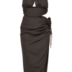 Robe Mi-longue En Mousseline De Soie Noire Découpée Dos Nu à Empiècement Rose 11 Robe Mi-longue En Mousseline De Soie Noire Découpée Dos Nu à Empiècement Rose -Jolie Vêtue Soldes Magasin 43005aa33176392e4e76cec7f8e7473898b4da69 cne1419 5