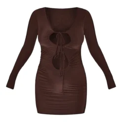 Maternité Mini Robe Moulante De Grossesse Découpée Chocolat -Jolie Vêtue Soldes Magasin 444c74526702ae250147a65accbfdd3c43fa13c9 cmw4590 6