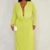 Plus Robe Longue Vert Citron à Col Très Bénitier -Jolie Vêtue Soldes Magasin 4573eb68acafba506be0cc89f44784a4499d7c93 cnd5025 1