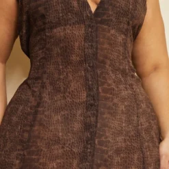 Plus Robe Longue En Mousseline De Soie Chocolat Imprimé Croco 10 Plus Robe Longue En Mousseline De Soie Chocolat Imprimé Croco -Jolie Vêtue Soldes Magasin 463fc0f754ba6022cb9094cadcb4df868bd25a5a cmw1224 5