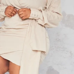 Plus Robe Chemise Portefeuille Gris Pierre à Effet Drapé 10 Plus Robe Chemise Portefeuille Gris Pierre à Effet Drapé -Jolie Vêtue Soldes Magasin 46e028805724d3fffb3c98ea14d641229f41d056 cna1303 4