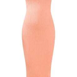 Maternité Robe De Grossesse Mi-longue Corail En Maille Tricot à Col En V -Jolie Vêtue Soldes Magasin 46f1400ca6b744563c87f492f8e197a1fb75ed4d cnf3857 5