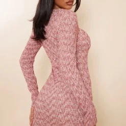 Robe Moulante Rose Chiné à Fronces Et Manches Longues -Jolie Vêtue Soldes Magasin 47011d6aae2b80c16dbbd021f0e04bf930b6fb39 cnd1264 2