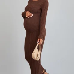 Maternité Robe Moulante De Grossesse Longue En Maille Tricot Chocolat à Nouer Derrière -Jolie Vêtue Soldes Magasin 4802cb36d99cb0bd3f059a2cf136af391906ae21 cna5399 3