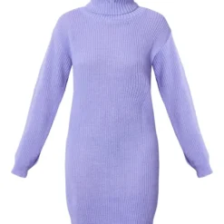 Robe Pull Oversize Lilas En Maille Chunky à Col Roulé -Jolie Vêtue Soldes Magasin 48923092d3dae446560505c5a6ef8066538ddc69 cnc3505 5