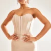 Robe Bustier Gris Pierre En Bandage à Agrafes Et Oeillets -Jolie Vêtue Soldes Magasin 49303083efa911516fb8690cfe5752ad26880f21 cnd5886 1