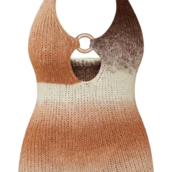 Shape Robe Moulante En Tricot Marron Rayé à Décolleté Et Anneau -Jolie Vêtue Soldes Magasin 4a05b1af600ed1d744581a9d34fa2530a73bded7 cmz6163 6