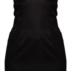 Robe Bustier Tissée Noire à Détail Armatures -Jolie Vêtue Soldes Magasin 4a111bd81c7804dc318240f540758aa488d1af4e cnd0361 5