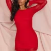 Mini Robe Rouge à Manches Longues En Mesh -Jolie Vêtue Soldes Magasin 4a6c5c6efca01f75c74064eb26c122c2b7b969d6 cnc7064 1