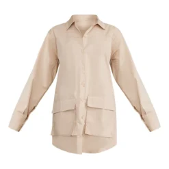 Robe Chemise Sable à Manches Longues Et Poches Cargo -Jolie Vêtue Soldes Magasin 4a7fa3fd03258cf14017ac78037793795f1826ed cnd1299 5