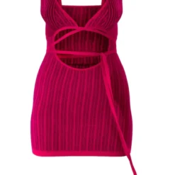 Mini Robe En Maille Tricot Bicolore Rose à Lien Noué Enroulé Sur La Taille -Jolie Vêtue Soldes Magasin 4a8cab45d93ec308ab5c50faed5546bb18e8bdb3 cnb8364 5