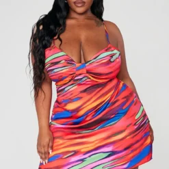 Plus Robe Droite Rouge Imprimé Zèbre à Bretelles -Jolie Vêtue Soldes Magasin 4ac236687250c27af67ff4f7841a3a90c4d22294 cna1356 3