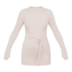 Robe Moulante Côtelée Gris Pierre à Nouer Sur La Taille -Jolie Vêtue Soldes Magasin 4b2b003d42d16a186c269c2f02f72c4d73fe7b0d cnb3601 5