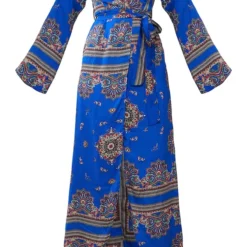 Robe Kimono Longue Bleu Cobalt à Imprimé Géométrique -Jolie Vêtue Soldes Magasin 4bd6d37187a826d7cd5dc47a1ab8328ff8493a86 clt4769 6