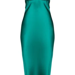 Robe Mi-longue Satinée Vert émeraude Croisée Dans Le Dos à Armatures -Jolie Vêtue Soldes Magasin 4bea60d4ed941d9130c68c3bc735fd9343a4bc19 cnc9974 5