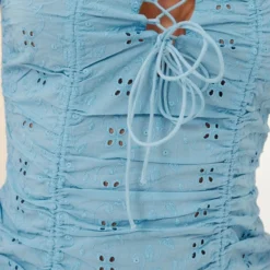 Robe Moulante Froncée Brodée Bleue à Lacets 10 Robe Moulante Froncée Brodée Bleue à Lacets -Jolie Vêtue Soldes Magasin 4c12478631e00bfe50ef7a2c3d5d508305f9bdf0 cnd5478 4