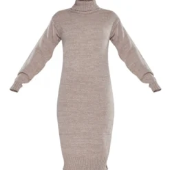 Robe Pull Mi-longue En Maille Gris Pierre à Boucle Et Col Roulé -Jolie Vêtue Soldes Magasin 4cf5916431dfc31965480c8e0574c787b08d0815 cnc5807 5