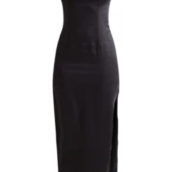 Robe Fendue Longue Satinée Noire à Dos Nu -Jolie Vêtue Soldes Magasin 4d1e14e8dc71a457391db21847b97fbb60ddc228 cnc8360 5