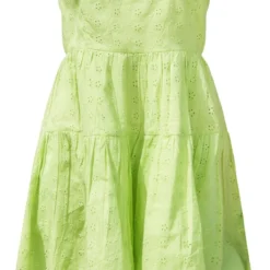 Robe Bustier Droite Vert Citron Brodée à Superpositions -Jolie Vêtue Soldes Magasin 4d468b3697dcd9b74d0aa9ccd2f19da5aa4e893f cnd8915 5