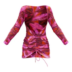 Robe De Plage En Mesh Rose Imprimé Tropical -Jolie Vêtue Soldes Magasin 4de888b1ef9fa9f833413c7db012e4b0bb97232d cmz2762 6