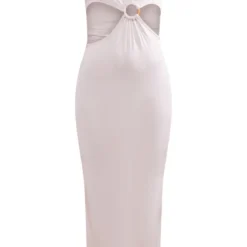 Robe Longue En Jersey Gris Pierre à Anneau -Jolie Vêtue Soldes Magasin 4f7c326cb33730d2eb04fb85da32c2f9acb290be cnd5425 5