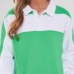 Robe Sweat Vert Vif à Col Polo Et Rayure -Jolie Vêtue Soldes Magasin 4fa3ca775c0e447927a415ccc6b5ef731ced6290 cnb1049 4