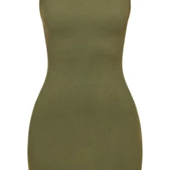 Robe Moulante Finement Côtelée Kaki à Découpes Et Nouée Dans Le Dos -Jolie Vêtue Soldes Magasin 4fa6ec52da675462f87d27ba33ad2ca51b744756 cnd5442 5