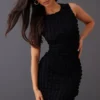 Petite Robe Courte Noire Sans Manches En Jersey à Bulles -Jolie Vêtue Soldes Magasin 50cd3e9f40860d45e7e186e017fb9719167b1ef3 cnd0256 1