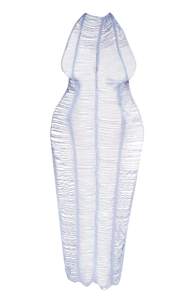 Plus Robe De Plage Frangée Bleu Turquoise 7 Plus Robe De Plage Frangée Bleu Turquoise – Image 5