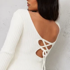 Maternité Robe Moulante De Grossesse Longue En Maille Tricot Crème à Nouer Derrière -Jolie Vêtue Soldes Magasin 517fb96b0c4f8b5f5db332f6c83619f1ba4fdd11 cnd2821 4