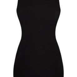 Robe Courte Sans Manches En Maille Noire à Col Roulé -Jolie Vêtue Soldes Magasin 5210261f12c1e9cbac8baed6cd9e93c3f211cc4a cnb1382 5