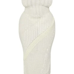 Plus Robe Longue En Maille Tricot Crème à Dos échancré -Jolie Vêtue Soldes Magasin 5214d6235034f975b4b24d546d1f43e8d50b88c1 cne0652 5